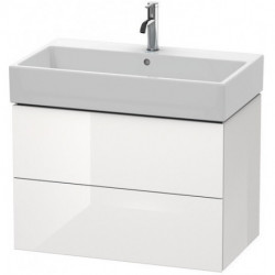 Meuble sous-vasque L-CUBE 544x784x459mm blanc brillant lack