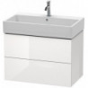 Meuble sous-vasque L-CUBE 544x784x459mm blanc brillant lack