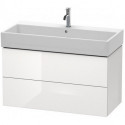Meuble sous-vasque L-CUBE 544x984x459mm blanc brillant