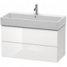 Meuble sous-vasque L-CUBE 544x984x459mm blanc brillant lack