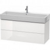 Meuble sous-vasque L-CUBE 544x1184x459mm blanc brillant lack