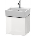 Meuble sous-vasque L-CUBE 400x434x341mm ouverture gauche blanc mat