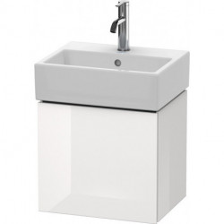 Meuble sous-vasque L-CUBE 400x434x341mm ouverture gauche blanc brillant