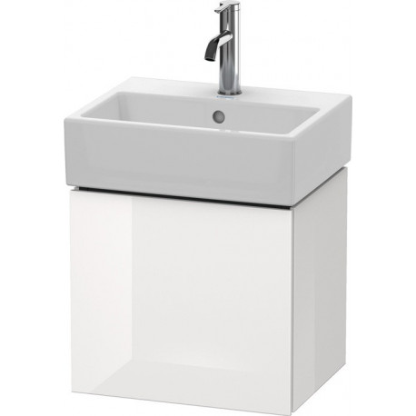 Meuble sous-vasque L-CUBE 400x434x341mm ouverture droite blanc brillant