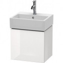 Meuble sous-vasque L-CUBE 400x434x341mm ouverture droite blanc brillant