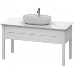Meuble sous-vasque LUV 743x1388x570mm blanc semi-brillant