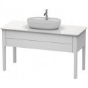 Meuble sous-vasque LUV 743x1388x570mm blanc semi-brillant