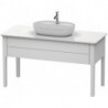 Meuble sous-vasque LUV 743x1388x570mm blanc semi-brillant