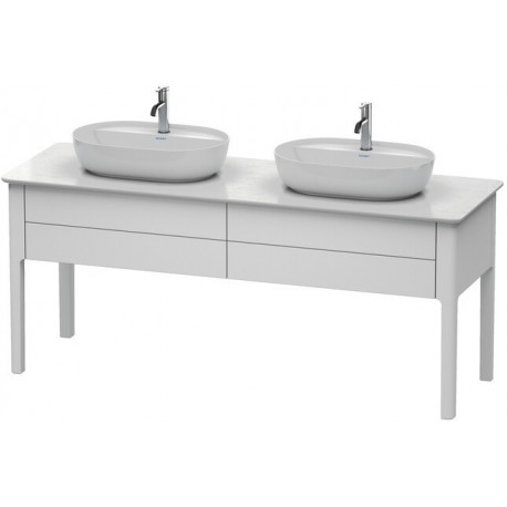 Meuble sous-vasque LUV 743x1783x570mm blanc semi-brillant
