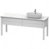 Meuble sous-vasque LUV 743x1388x570m avec éclairagecken blanc semi-brillant