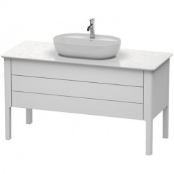 Meuble sous-vasque LUV 743x1388x570mm blanc semi-brillant
