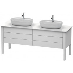 Meuble sous-vasque LUV 743x1783x570mm blanc semi-brillant