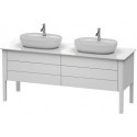 Meuble sous-vasque LUV 743x1783x570mm blanc semi-brillant