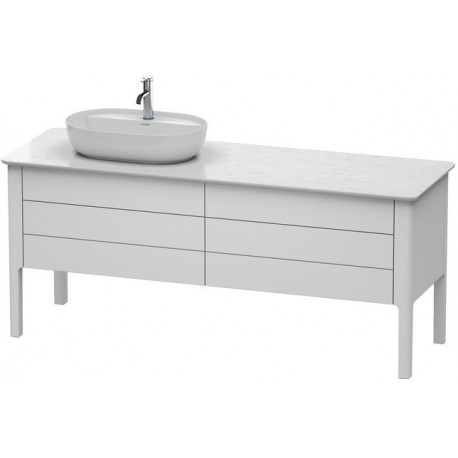 Meuble sous-vasque LUV 743x1783x570m avec éclairagecken li blanc sdm