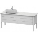 Meuble sous-vasque LUV 743x1783x570m avec éclairagecken li blanc sdm
