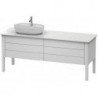 Meuble sous-vasque LUV 743x1783x570m avec éclairagecken li blanc sdm
