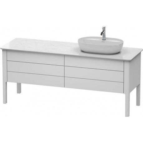 Meuble sous-vasque LUV 743x1783x570m avec éclairagecken blanc semi-brillant