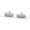 Console en pierre de quartz LUV 25x1783x595mm blanc Structure
