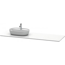 Console en pierre de quartz LUV 25x1783x595m avec découpe gauche blanc Structure