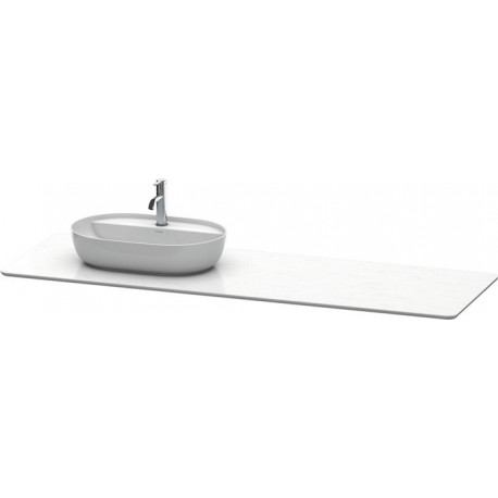 Console en pierre de quartz LUV 25x1783x595m avec découpe gauche blanc Structure