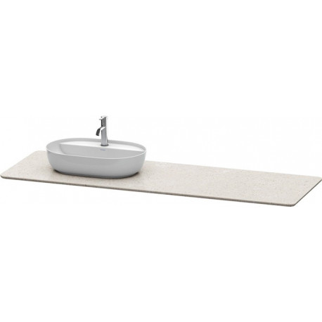 Console en pierre de quartz LUV 25x1783x595m avec découpe droite blanc Structure