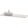 Console en pierre de quartz LUV 25x1783x595m avec découpe droite blanc Structure