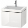 Meuble sous-vasque L-CUBE WT Vero Air 500x600x480mm sans trou de robinetterie blanc brillant