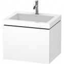 Meuble sous-vasque L-CUBE WT Vero Air 500x600x480mm 1 trou de robinetterie blanc mat