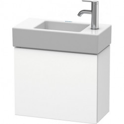 Meuble sous-vasque L-CUBE 400x480x240mm ouverture gauche blanc mat
