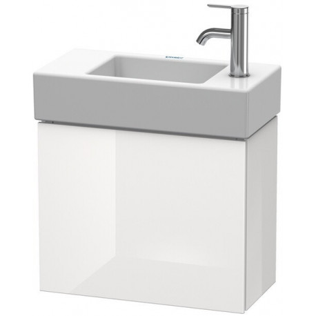 Meuble sous-vasque L-CUBE 400x480x240mm ouverture droite blanc mat