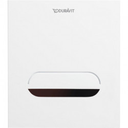 Plaque de déclenchement DURASYSTEM A2 130x150mm Batterie pour toilette, verre blanc DURAVIT