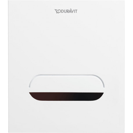 Plaque de déclenchement DURASYSTEM A2 130x150mm Batterie pour toilette, verre blanc DURAVIT