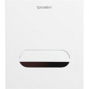 Plaque de déclenchement DURASYSTEM A2 130x150mm Batterie pour toilette, verre blanc DURAVIT
