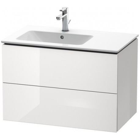 Meuble sous-vasque L-CUBE 550x820x481m avec éclairagecken li blanc mat