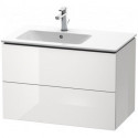 Meuble sous-vasque L-CUBE 550x820x481m avec éclairagecken li blanc mat
