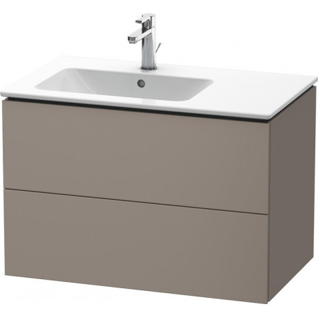 Meuble sous-vasque L-CUBE 550x820x481m avec éclairagecken li basalt mat