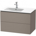 Meuble sous-vasque L-CUBE 550x820x481m avec éclairagecken li basalt mat