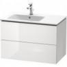 Meuble sous-vasque L-CUBE 550x820x481m avec éclairage li blanc brillant