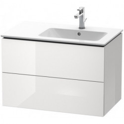 Meuble sous-vasque L-CUBE 550x820x481m avec éclairagecken re blanc mat