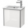 Meuble sous-vasque XSQUARE 400x410x289mm ouverture gauche blanc brillant lack