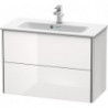 Meuble sous-vasque Duravit XSQUARE COMPACT 560x810x388mm blanc semi-brillant
