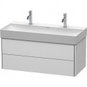 Meuble sous-vasque XSQUARE 397x984x460mm blanc semi-brillant
