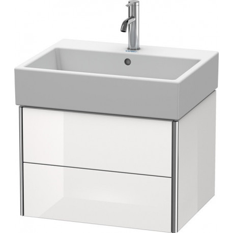 Meuble sous-vasque XSQUARE 397x584x460mm perle d'abricot haute brillance