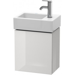 Meuble sous-vasque L-CUBE 400x364x241mm ouverture gauche blanc mat