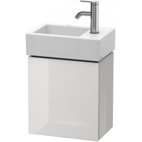 Meuble sous-vasque L-CUBE 400x364x241mm ouverture gauche blanc mat