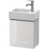 Meuble sous-vasque L-CUBE 400x364x241mm ouverture gauche blanc brillant