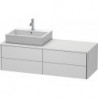 Meuble sous-vasque XSQUARE 400x1400x548m avec éclairage li blanc sdm