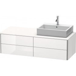 Meuble sous-vasque XSQUARE 400x1400x548m avec éclairage re blanc brillant