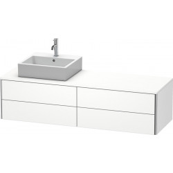 Meuble sous-vasque XSQUARE 400x1600x548m avec éclairagecken li blanc mat