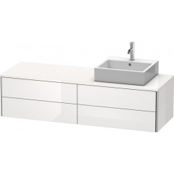 Meuble sous-vasque XSQUARE 400x1600x548m avec éclairage re blanc brillant lack